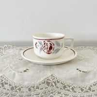 antique Badonviller Rose cup＆saucer 2