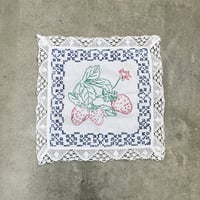 vintage strawberry embroidery cloth