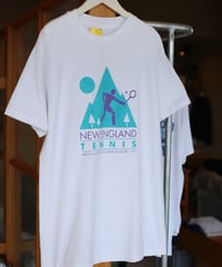 【USED】anvil (アンビル) / NEW ENGLAND テニスプリントTシャツ (ユニセックス)