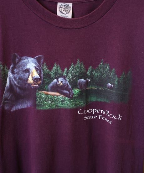 【USED】USA製 JEAGLE / BEARプリントTシャツ (ユニセックス)