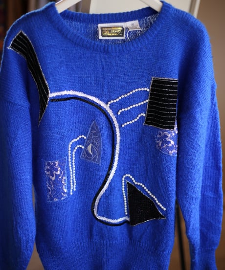 【USED】crew neck Bijou knit (レディース)
