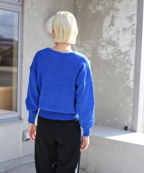 【USED】crew neck Bijou knit (レディース)