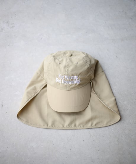 【REALTEMPO ORIGINAL】 Sunshade cap "Not Waving But Drowning?" (unisex)