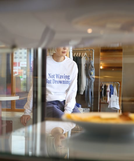 【ORIGINAL】 REAL TEMPO / Long Sleeve T-Shirt "Not Waving But Drowning?" (ユニセックス)