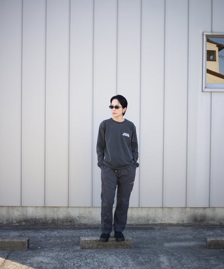 【REALTEMPO ORIGINAL】 ガーメントダイ L/S Tシャツ "Not Waving But Drowning?" (ユニセックス)