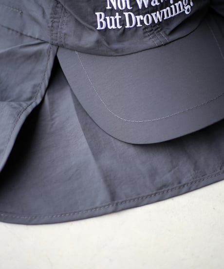 【REALTEMPO ORIGINAL】 Sunshade cap "Not Waving But Drowning?" (unisex)