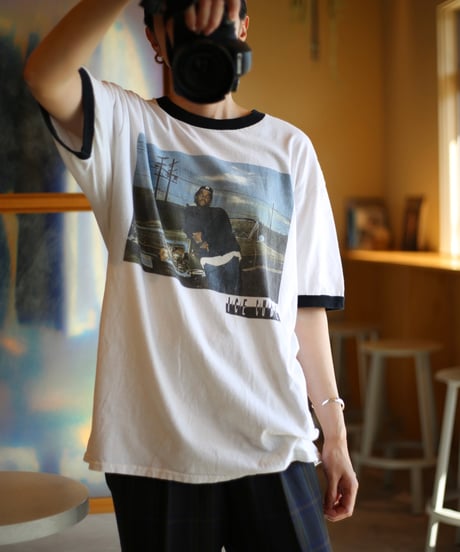 【USED】 ICE CUBE フォトプリント リンガーTシャツ (ユニセックス)