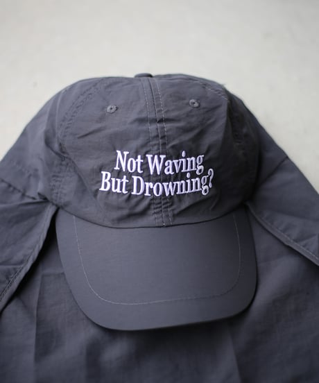 【REALTEMPO ORIGINAL】 Sunshade cap "Not Waving But Drowning?" (unisex)