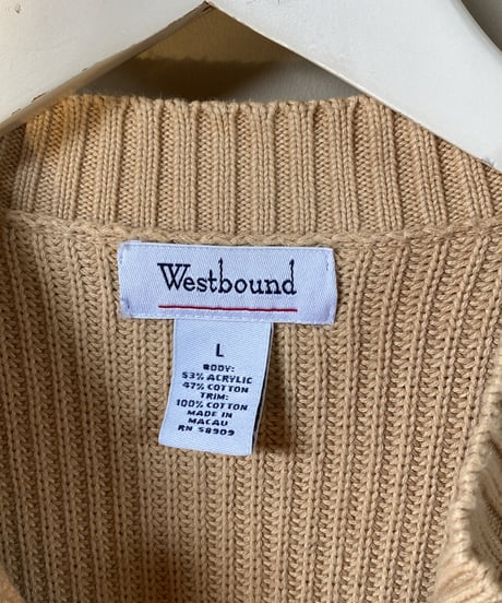 【USED】 Westbound / コーデュロイ切り替え ニットベスト (ユニセックス)