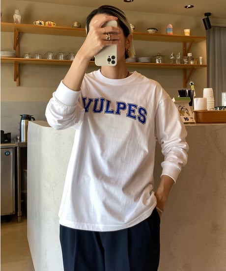 【ORIGINAL】 Vulpes. / College Logo ロングスリーブ Tシャツ (ユニセックス)