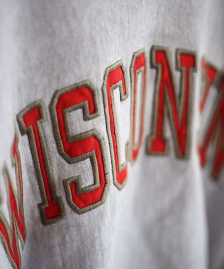 【USED】WISCONSIN (ウィスコンシン) / リバースウィーブ カレッジ刺繍スウェット (ユニセックス)