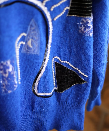 【USED】crew neck Bijou knit (レディース)