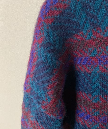 【USED】 90s Greenwich / ボーダー柄クルーネックニット (ユニセックス)