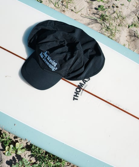 【REALTEMPO ORIGINAL】 Sunshade cap "Not Waving But Drowning?" (unisex)