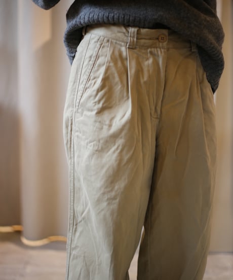 【USED】L.L.BEAN (エルエルビーン)  2タックコットンチノパン (ユニセックス)