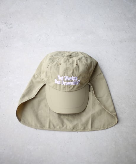 【REALTEMPO ORIGINAL】 Sunshade cap "Not Waving But Drowning?" (unisex)