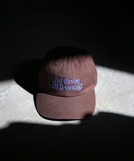 再再入荷 !! 【REALTEMPO ORIGINAL】 コットンウォッシュドキャップ "Not Waving But Drowning?" (ユニセックス)