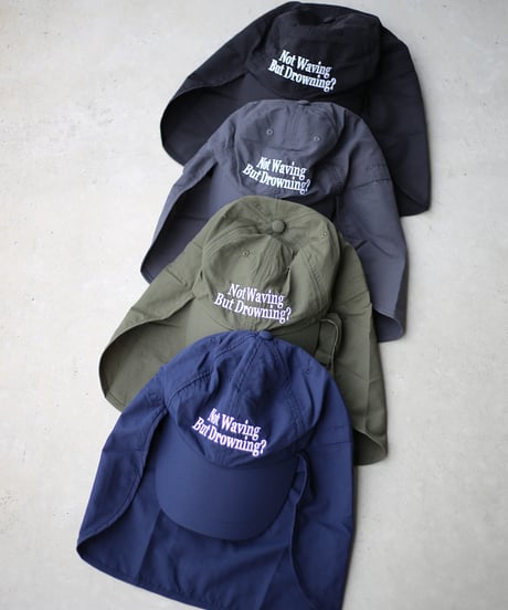 【REALTEMPO ORIGINAL】 Sunshade cap "Not Waving But Drowning?" (unisex)