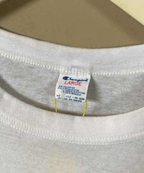 【USED】 80s Champion / “CAMP OF THE WOODS” プリントTシャツ (ユニセックス)