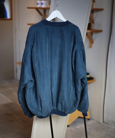 【USED】80s STOCKOPTIONS (ストックオプション) 無地シルクジャケット (ユニセックス)
