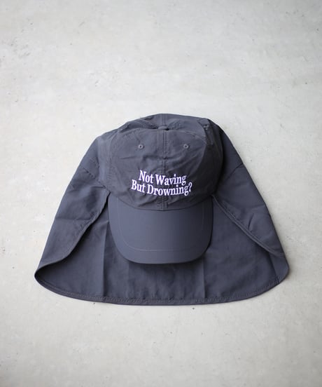 【REALTEMPO ORIGINAL】 Sunshade cap "Not Waving But Drowning?" (unisex)