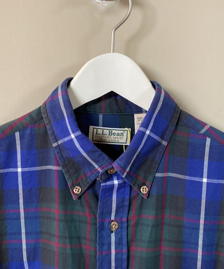 【USED】 USA製 L.L.Bean / ボタンダウンチェックシャツ (ユニセックス)