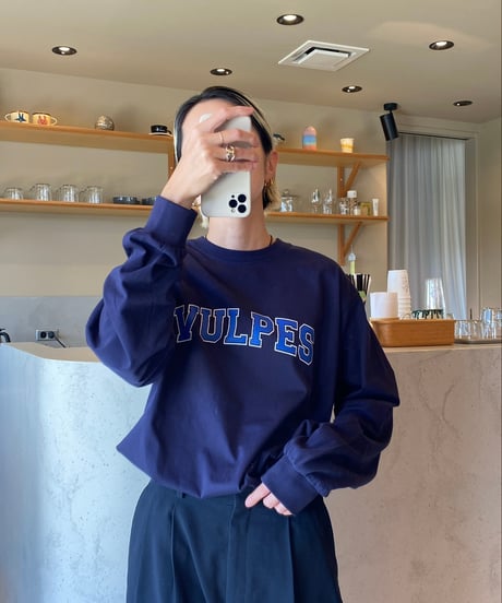 【ORIGINAL】 Vulpes. / College Logo ロングスリーブ Tシャツ (ユニセックス)