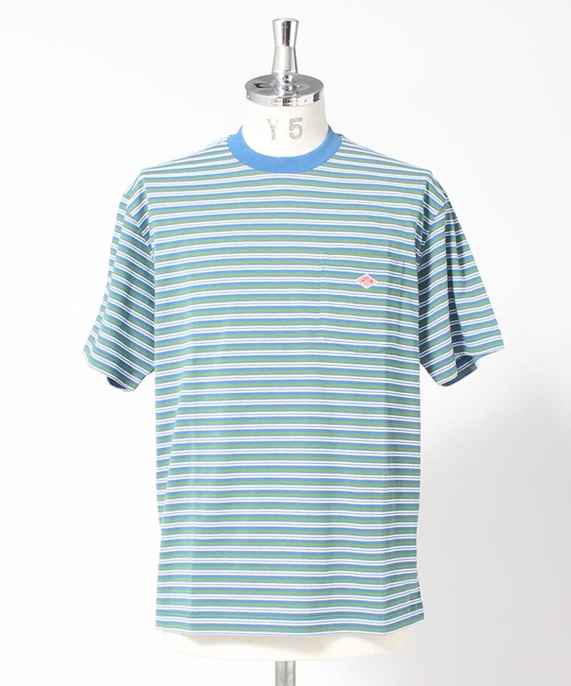 DANTON ダントン / コットンポリエステル ポケットTシャツ STRIPE DT