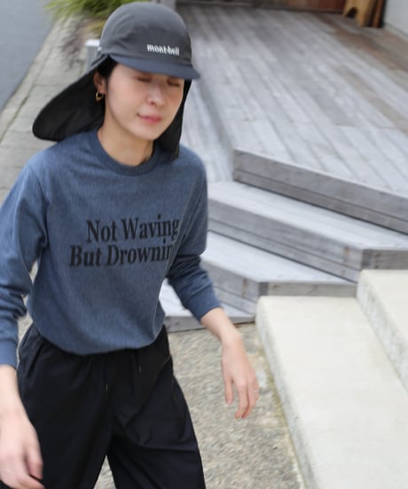 【ORIGINAL】 REAL TEMPO / Long Sleeve T-Shirt "Not Waving But Drowning?" (ユニセックス)