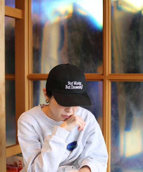 再再入荷 !! 【REALTEMPO ORIGINAL】 コットンウォッシュドキャップ "Not Waving But Drowning?" (ユニセックス)