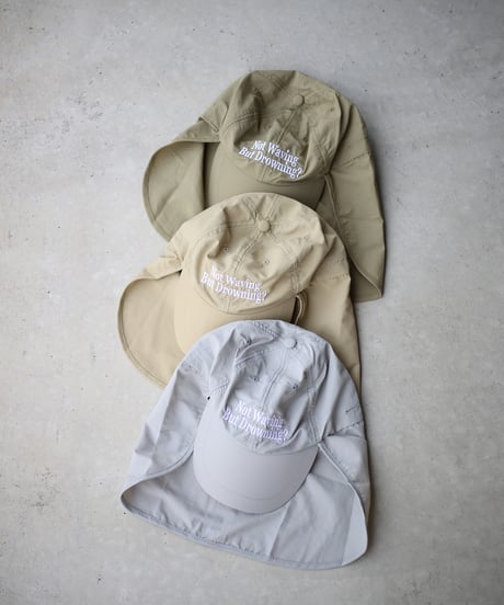 【REALTEMPO ORIGINAL】 Sunshade cap "Not Waving But Drowning?" (unisex)