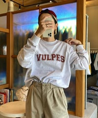 【ORIGINAL】 Vulpes. / College Logo ロングスリーブ Tシャツ (ユニセックス)