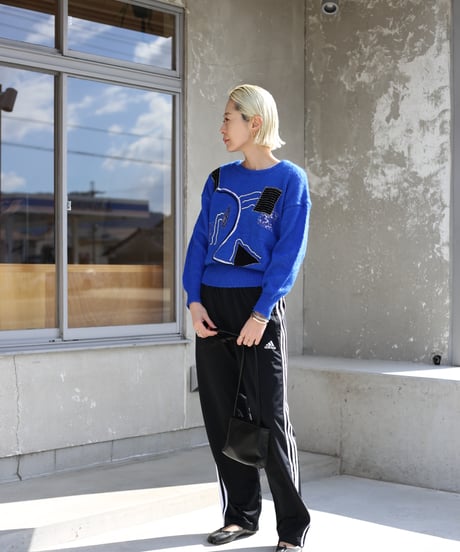 【USED】crew neck Bijou knit (レディース)