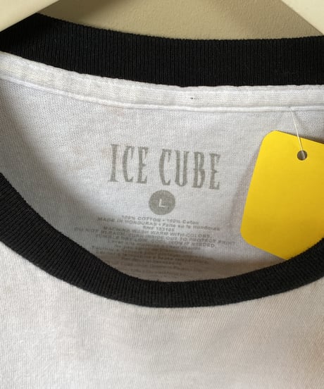 【USED】 ICE CUBE フォトプリント リンガーTシャツ (ユニセックス)