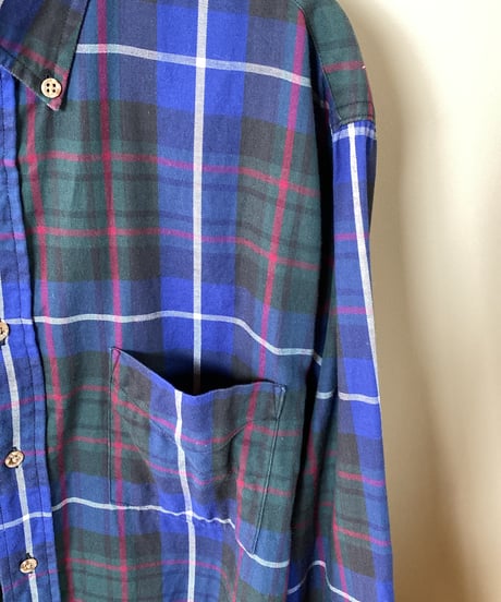 【USED】 USA製 L.L.Bean / ボタンダウンチェックシャツ (ユニセックス)