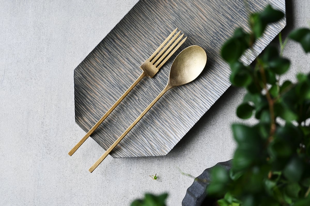 ヒウラユカさん　真鍮のカトラリーセット 5本 真鍮 キッチン・日用品・その他 ヒウラユカさん 真鍮の
