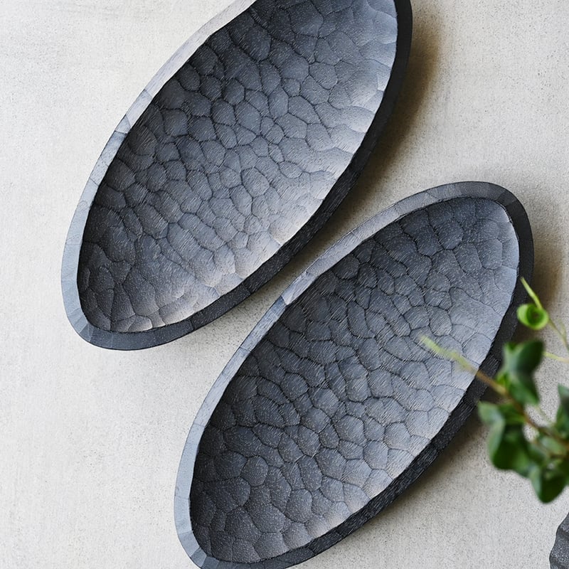 吉田 欣司 楕円皿/漆 w270×d125 YO-13 | svale furniture