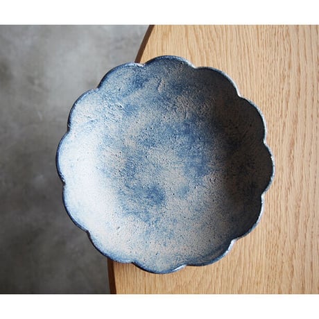 svale furniture/三木達也   花ボウルΦ200　〇蒔地白漆　svf-39