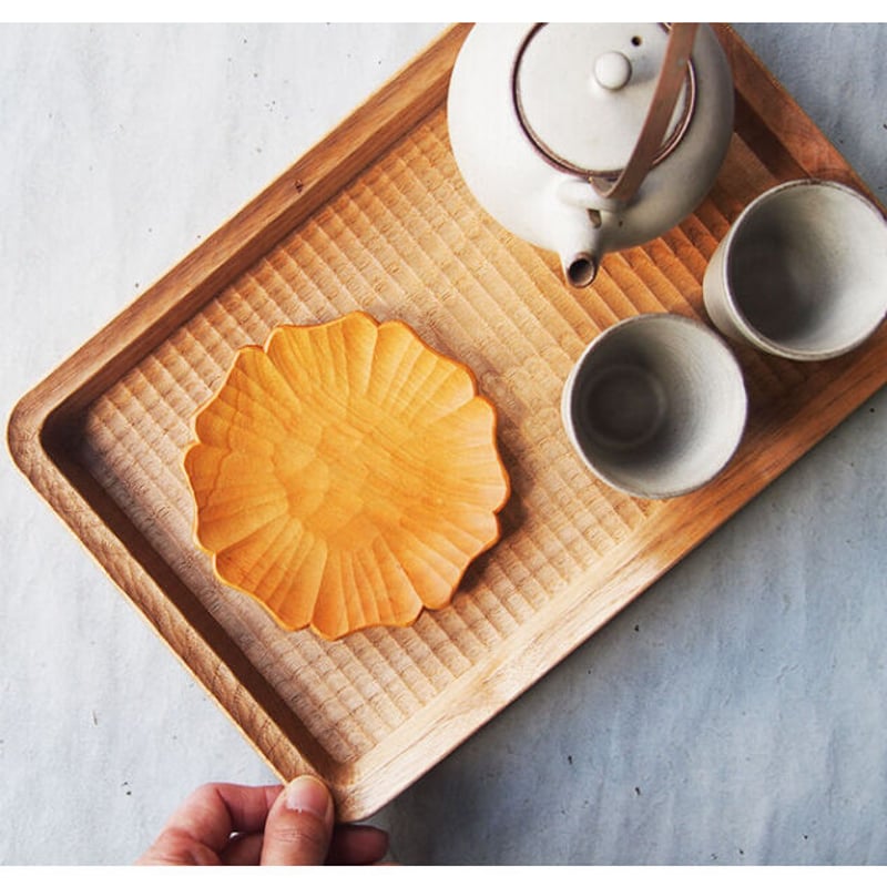 フナハシトモハルさん 輪花のお盆 30cm トレー プレート フナハシ