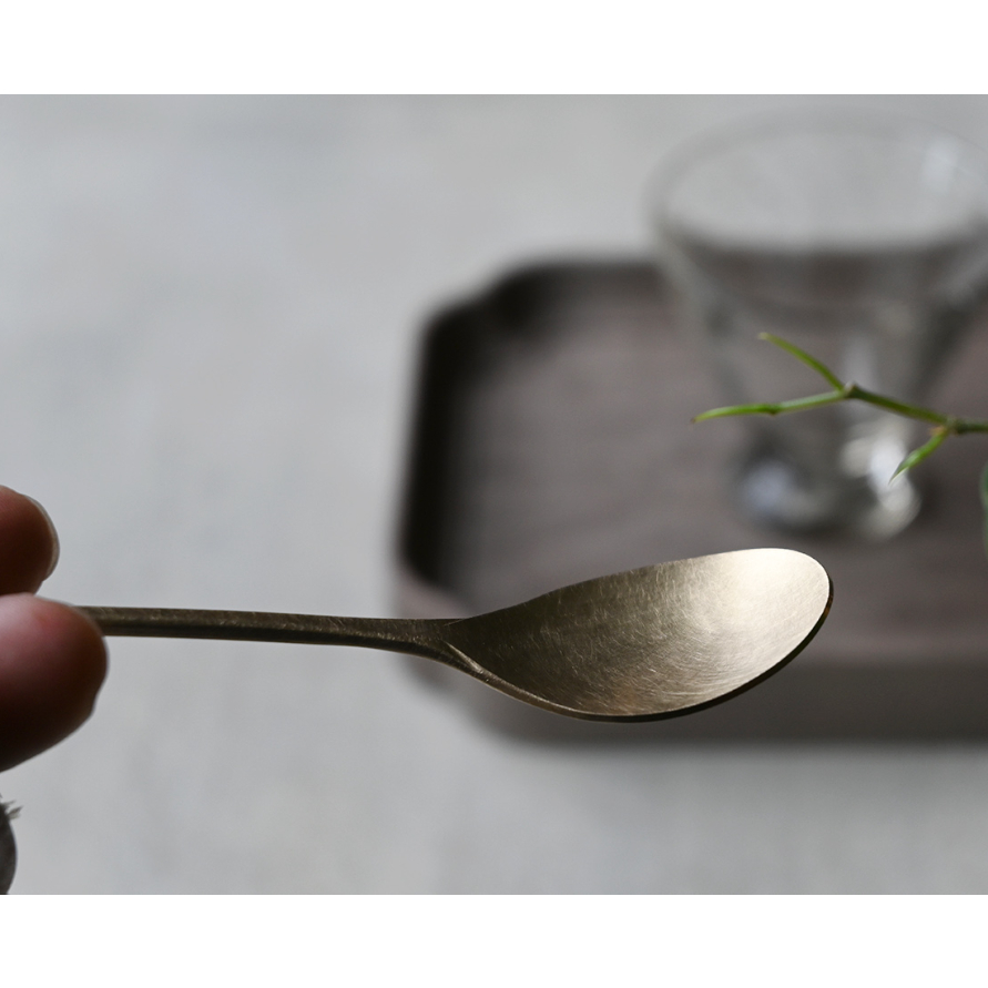 こばやしゆふ　スプーン大　陶器 yuta 須原健夫 *真鍮・菓子匙/スプーン YU-04 | svale furniture