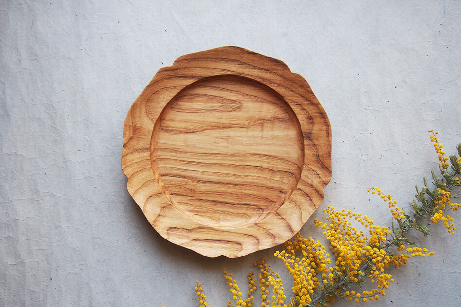 森田孝久 輪花オーバル皿 森田孝久 / 輪花オーバル皿 栗 - RHINES