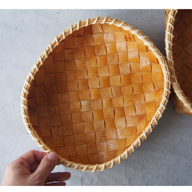 専用 白樺のかご 丸