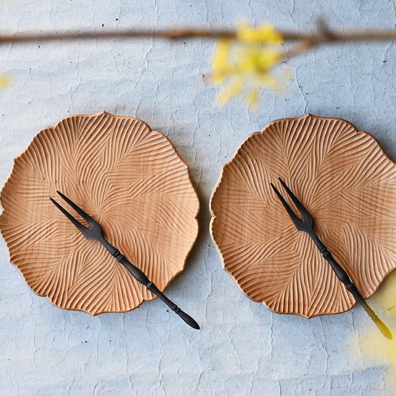 ★ナマケモノ工房Hanaさん大皿★新品 Hanacafe 大皿 約25㎝・小皿(小鉢) 約9㎝ 食器4点セット [未使用