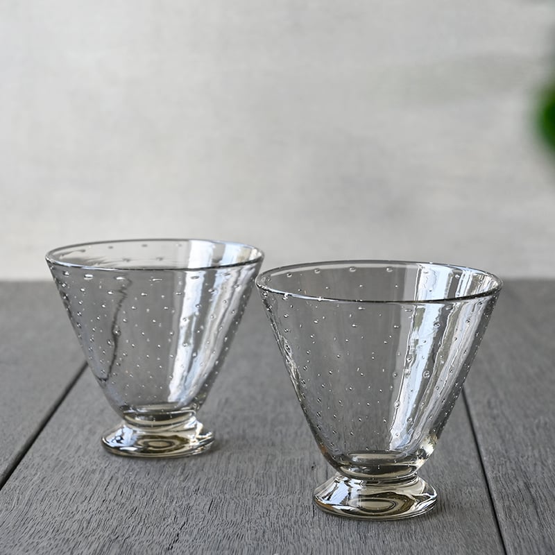 沖縄　作家もの　ガラスデザートカップ五客 沖縄 作家もの ガラスデザートカップ五客