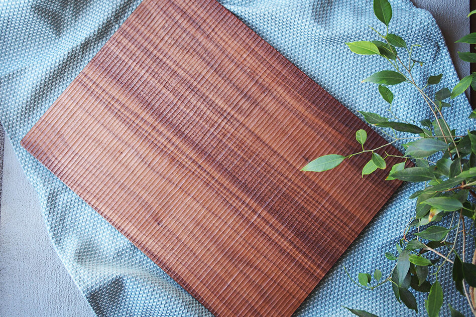 2枚セット　ふるいともかず　さざなみプレートL　　ウォールナット　受注製作品 2枚セット さざなみプレートL ウォールナット 受注製作品 ふるい