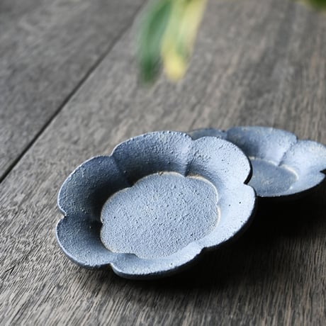 svale furniture /三木達也  輪花皿・茶托Φ100/○白漆　svf‐259