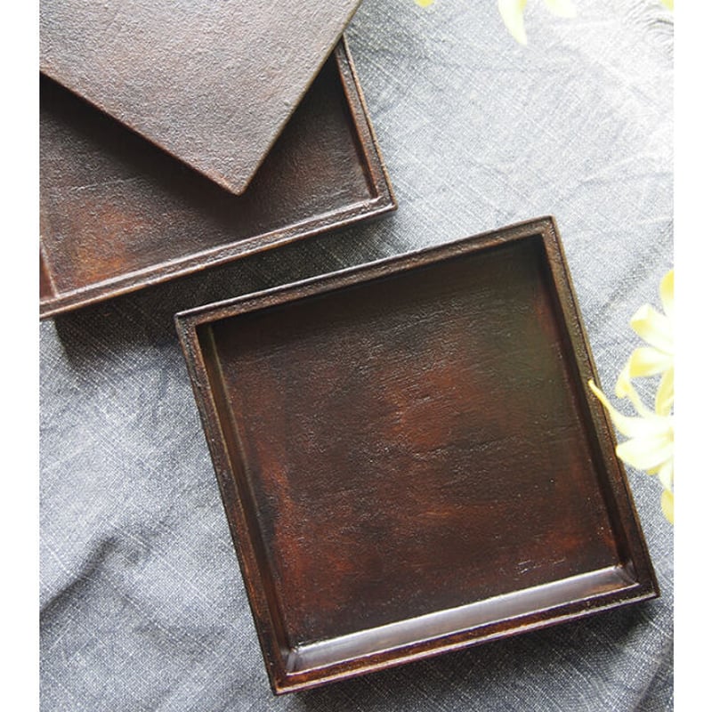 値下げ！菅原博之　角ノ器二段/漆 菅原博之角ノ器二段/漆