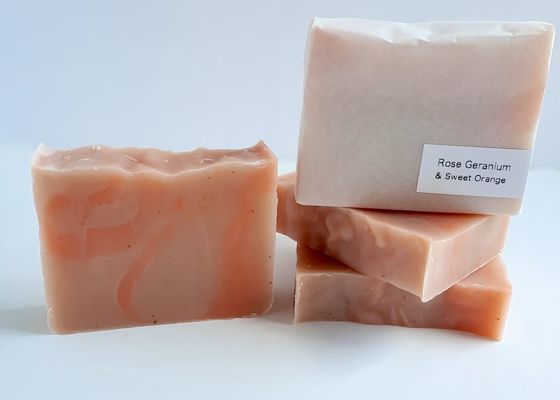 ハンドメイドソープ《ゼラニウム&オレンジ》58g | Enshu Olives 遠州