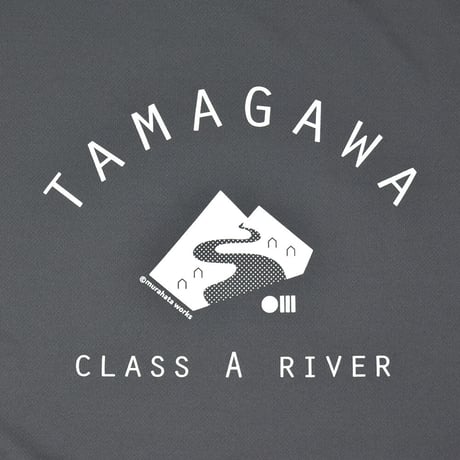 【旧モデル】多摩川Tシャツ 長袖（ダークグレー）