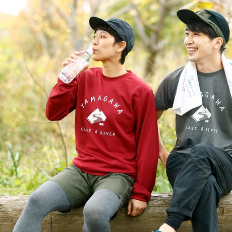 【旧モデル】多摩川Tシャツ 長袖（ライトグレー）